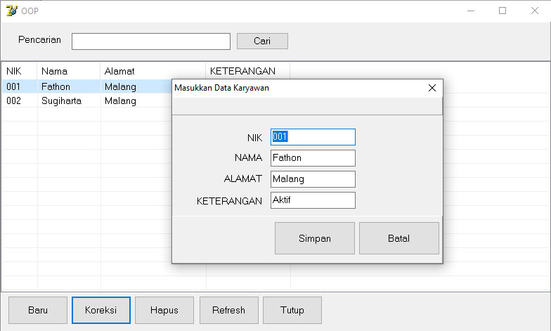 OOP Program Entry