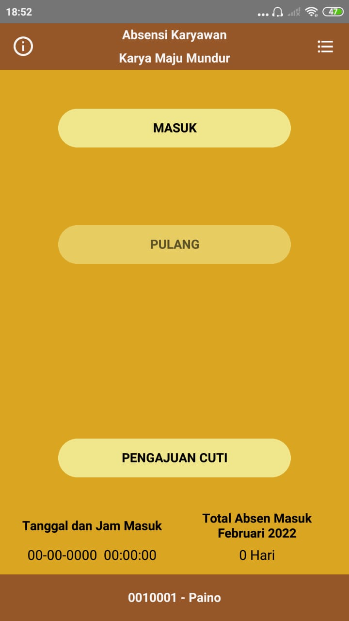 Menu Utama