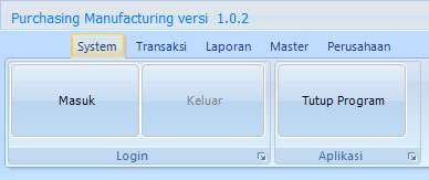 Menu login system