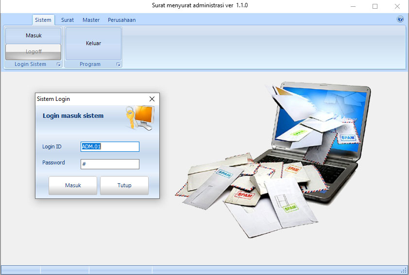 Menu login system