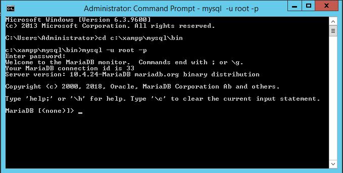 Connect mysql berhasil