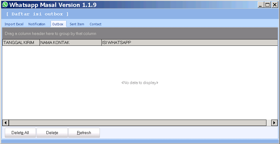 Isi pada outbox